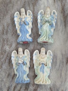 Set of 4 Ceramic Angel Figures